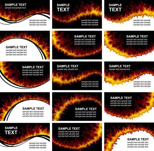 Stock vector - Fiery Cards 