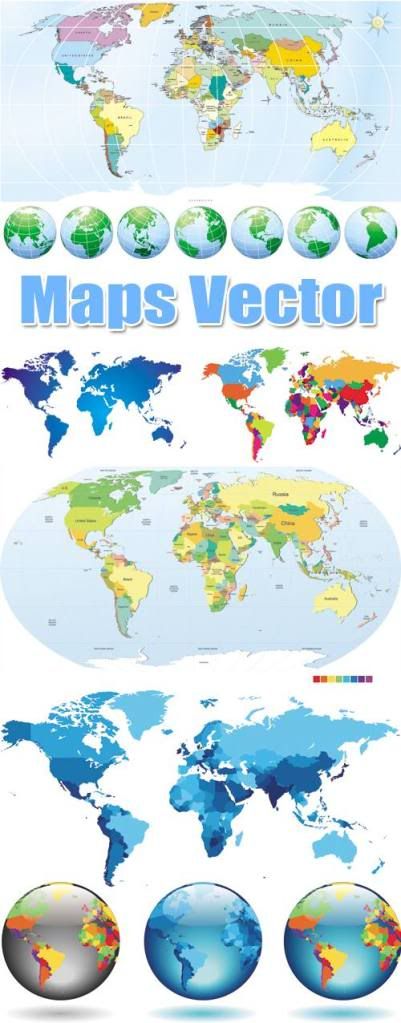 Stock vectors - World Maps