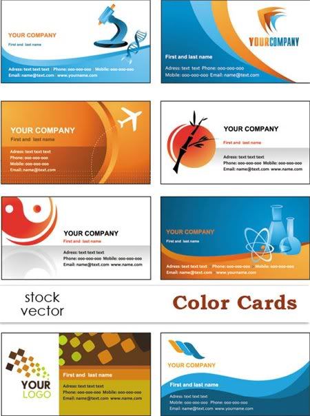 Stock Vector - Color Cards