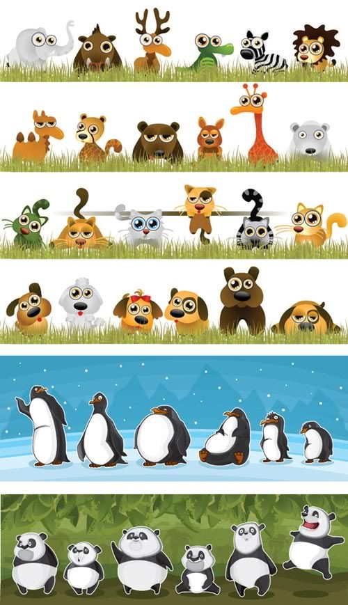 Stock vector - Funny Animals