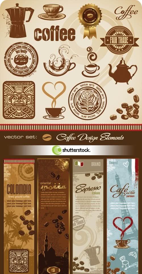 Stock Vector - Coffee Design Elements