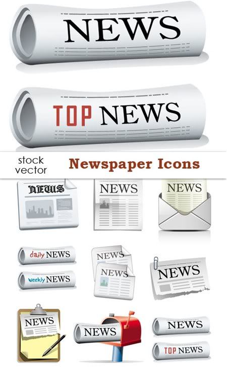 news icons free. Vector - News paper Icons FREE