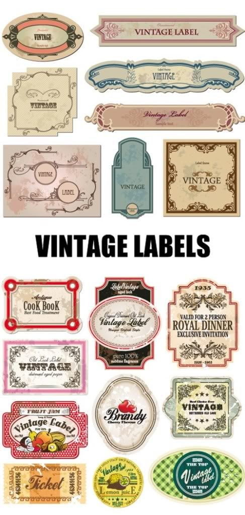 Stock vector - vintage labels