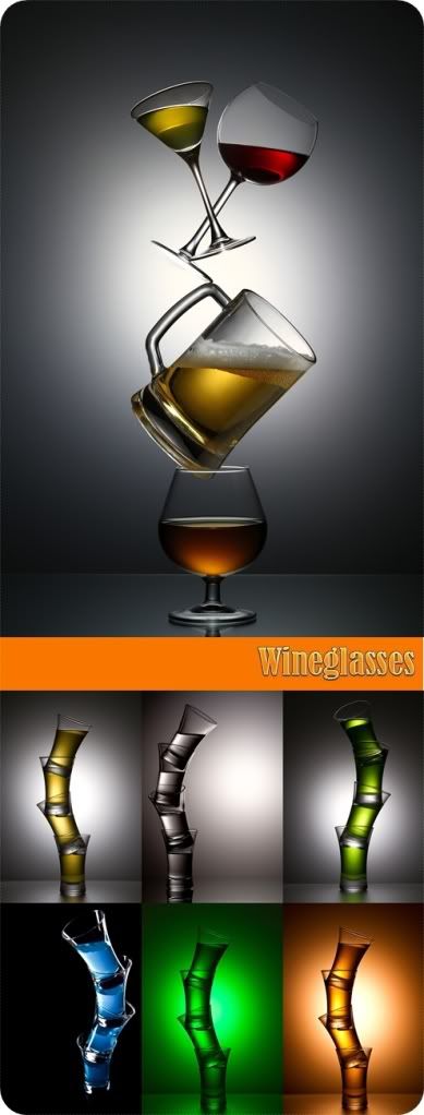 wine glasses clipart. Stock Photo - Wine glasses