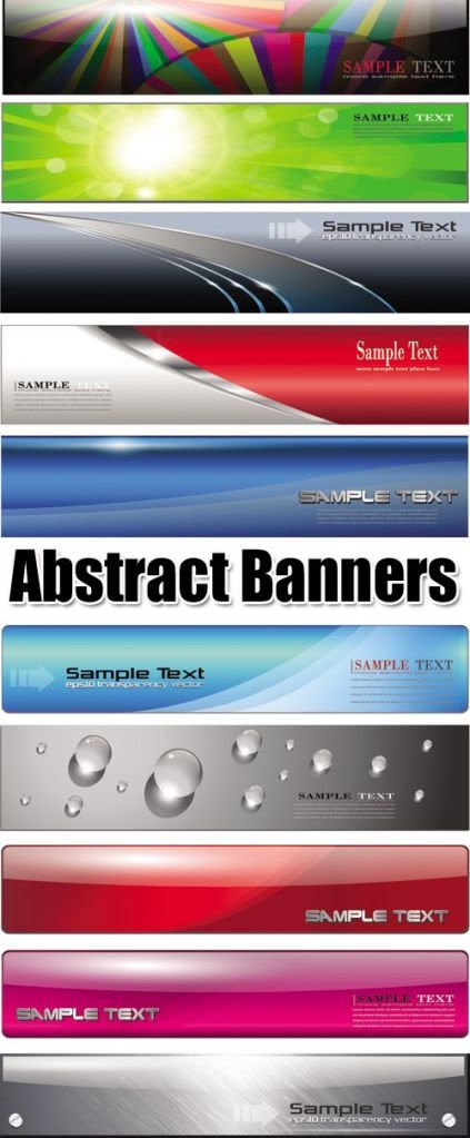 Stock Vectors - Abstract Glossy Banners