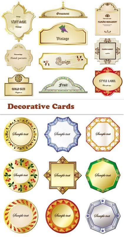 Decorative Cards Vector