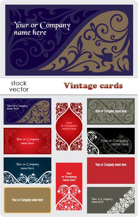 Stock vector – Vintage cards