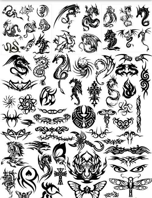Vector Dragon Tattoo Designs Vector Dragon Tattoo Designs 5 EPS 97 Mb