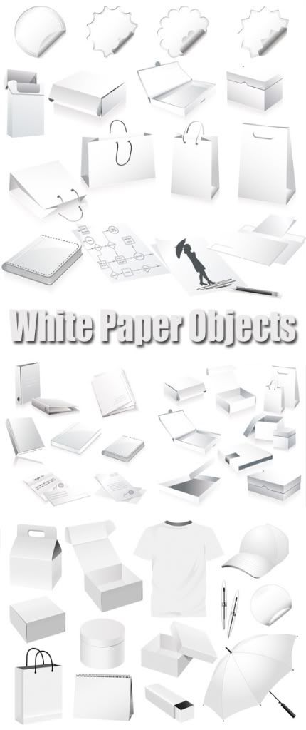 Vector - White Paper Objects