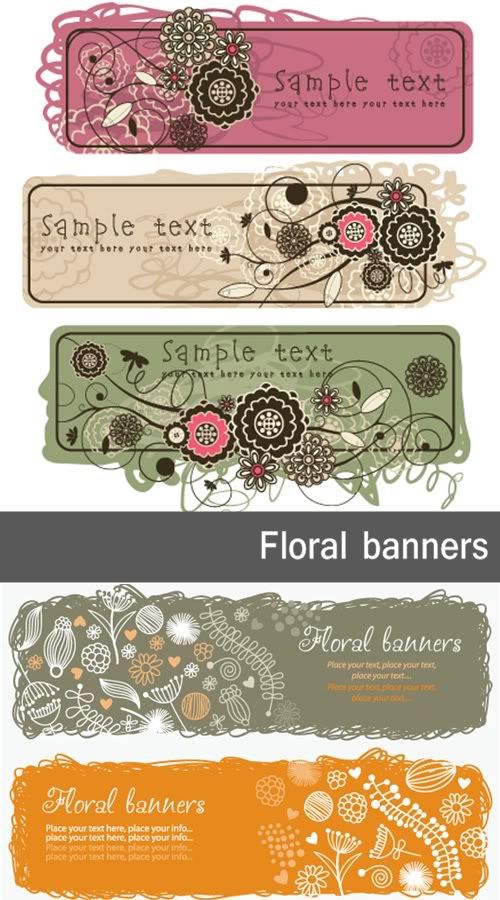 floral banner vector. Stock vector - Floral banner