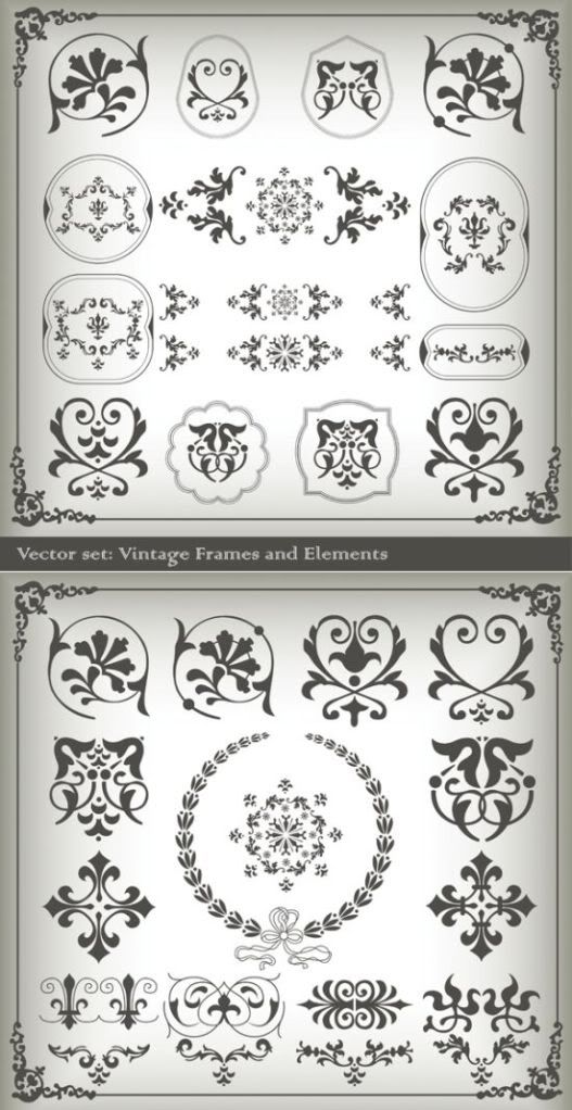 Stock vector - Vintage Frames Elements Classic 2