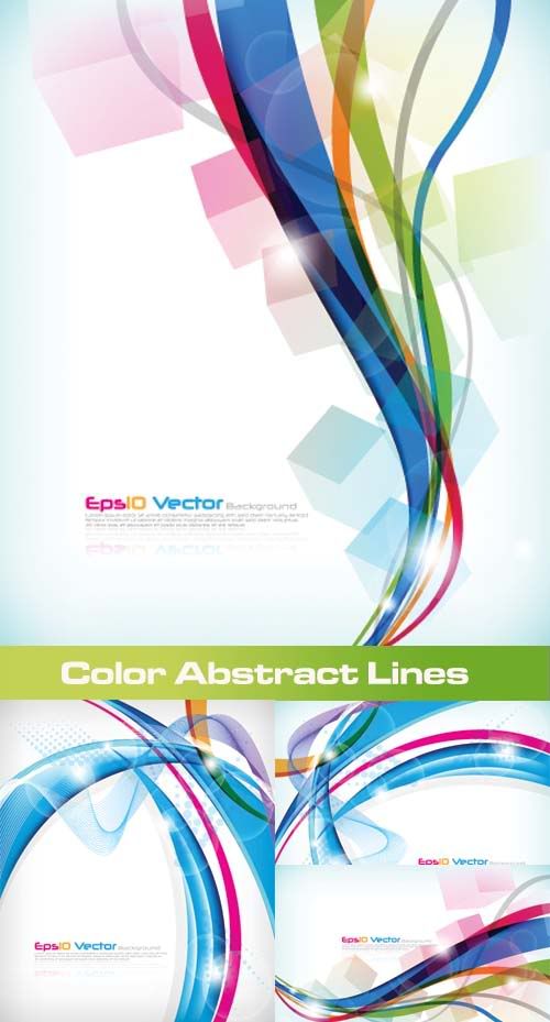 Stock Vector - Color Abstract Lines