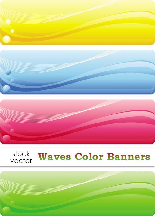 Stock Vectors - Waves Color Banners