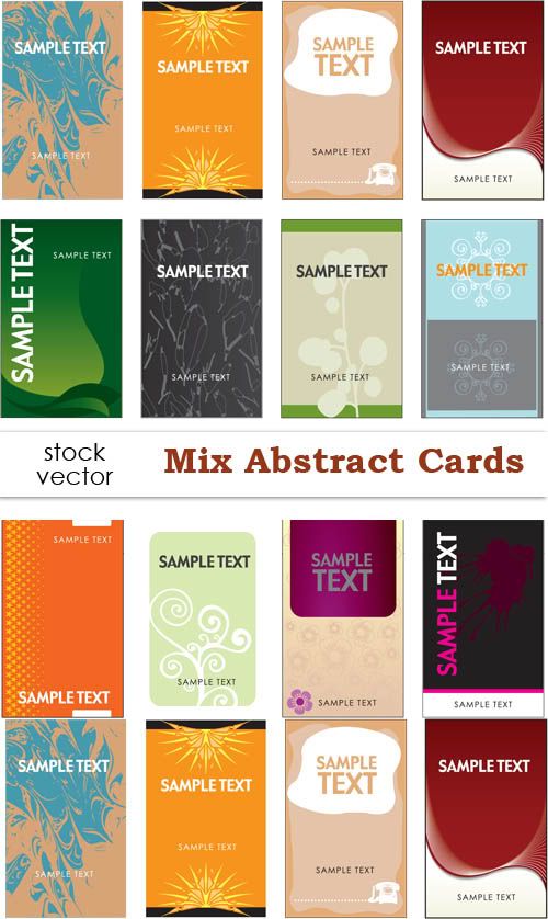 Stock Vectors - Mix Abstract Cards