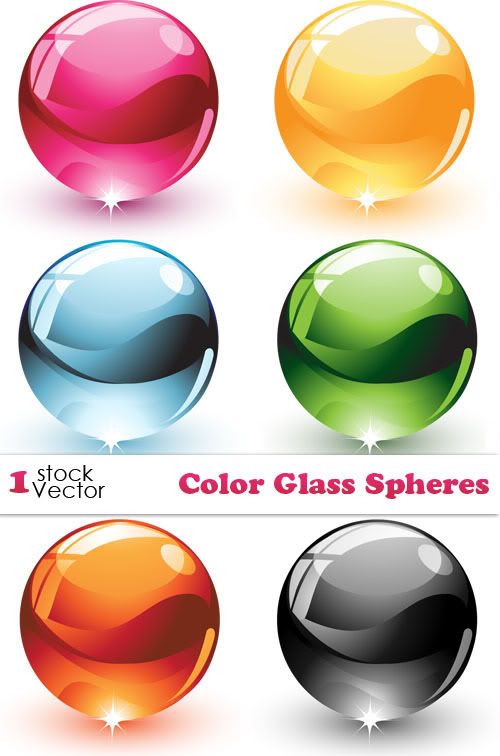 Stock Vectors - Color Glass Spheres