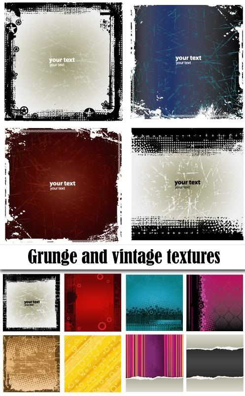 Stock vector - Grunge and vintage textures