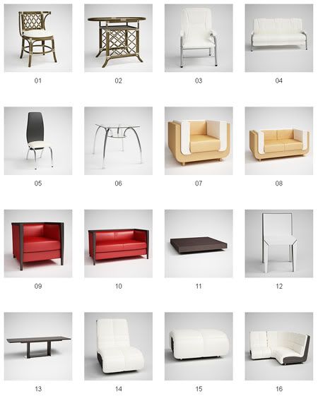 CGAxis Vol 7 - Collection of Furniture