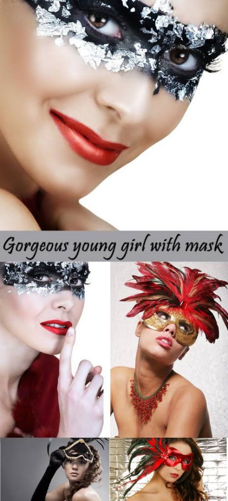 girls with mask. young girl with mask