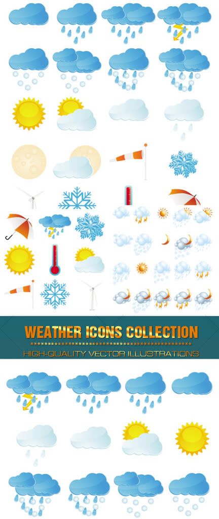 Stock Vector - Weather Icons Collection