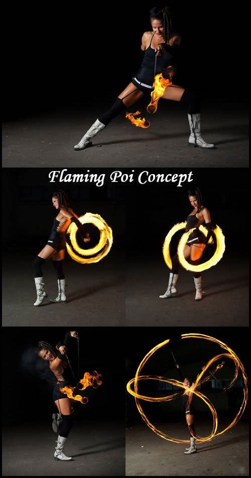 Stock Photos - Flaming Poi Concept