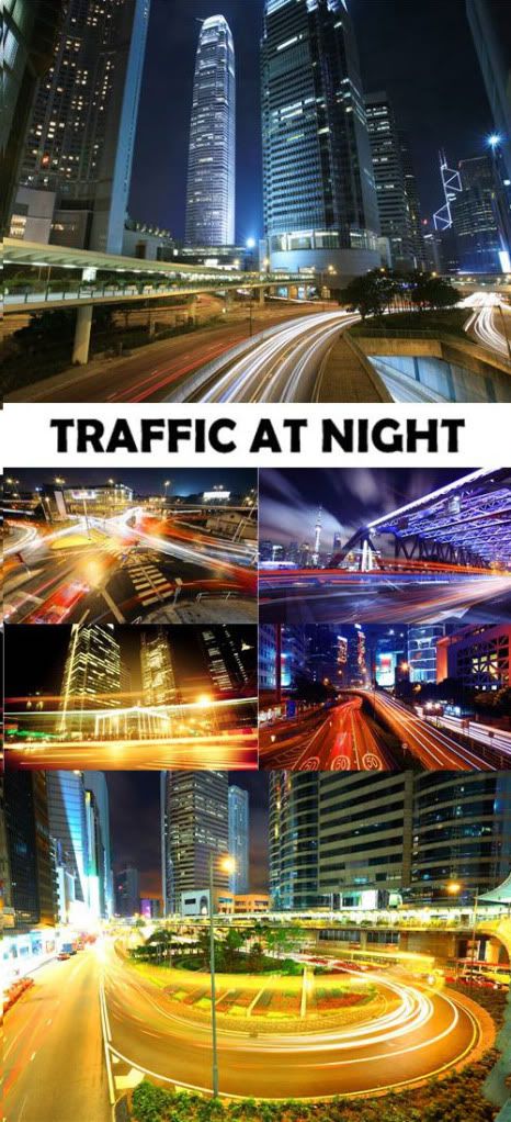 Stock Photo - Traffic at night