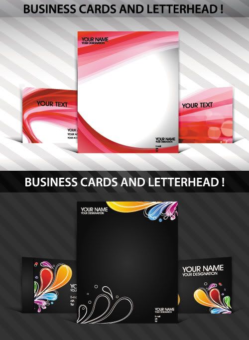 Stock vector - Business cards and letterhead