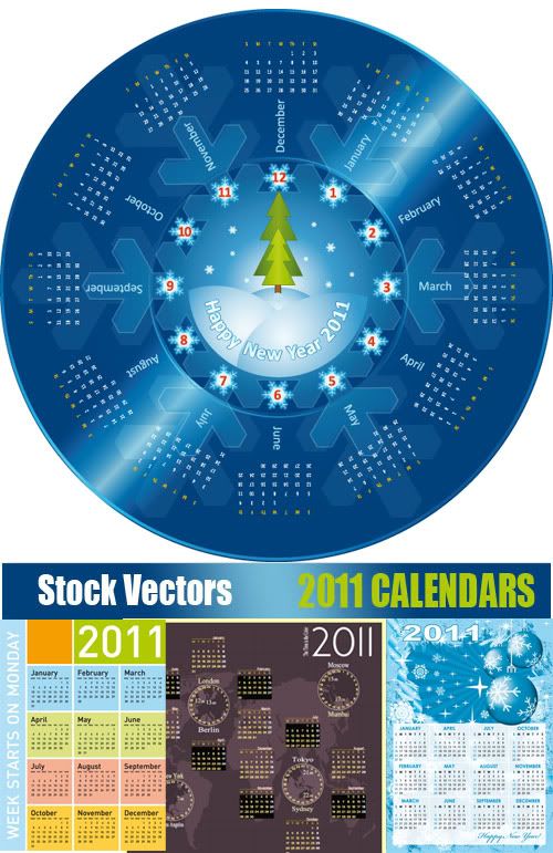 Stock Vectors - 2011 Calendars
