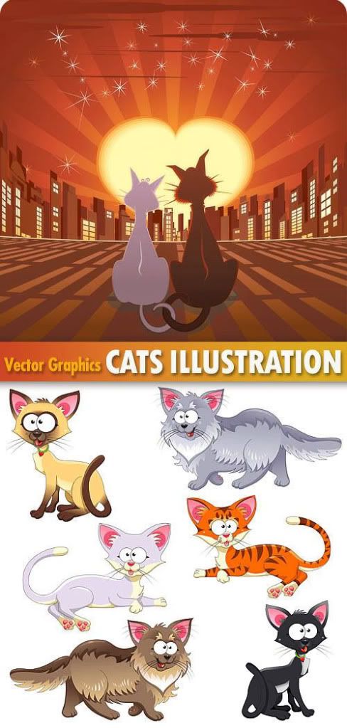 Stock Vectors - Cats Illustrations