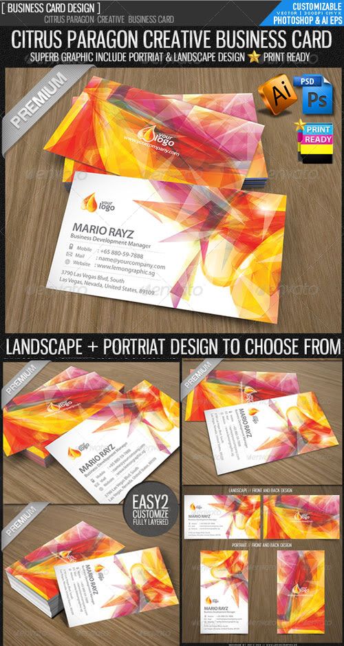 Graphicriver - citrus paragon corporate business card