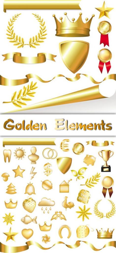 Stock vector - Golden Elements