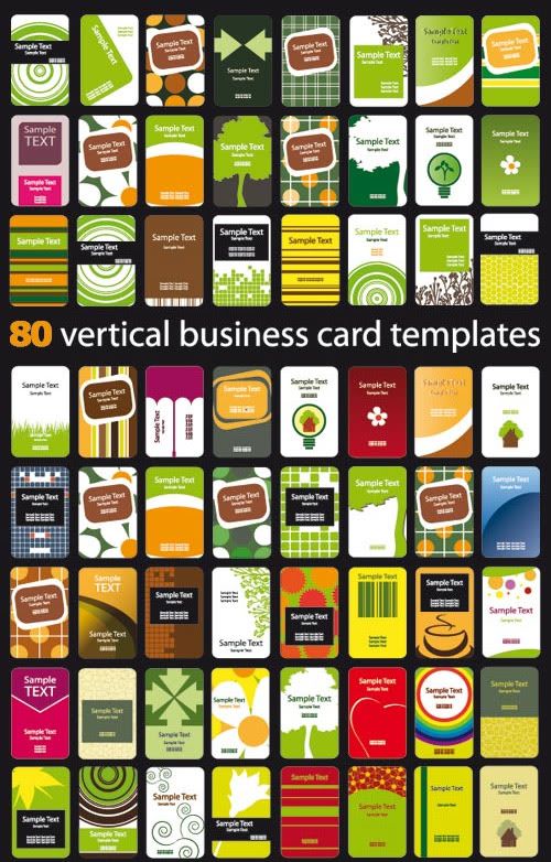Stock Vectors - 80 Card Templates
