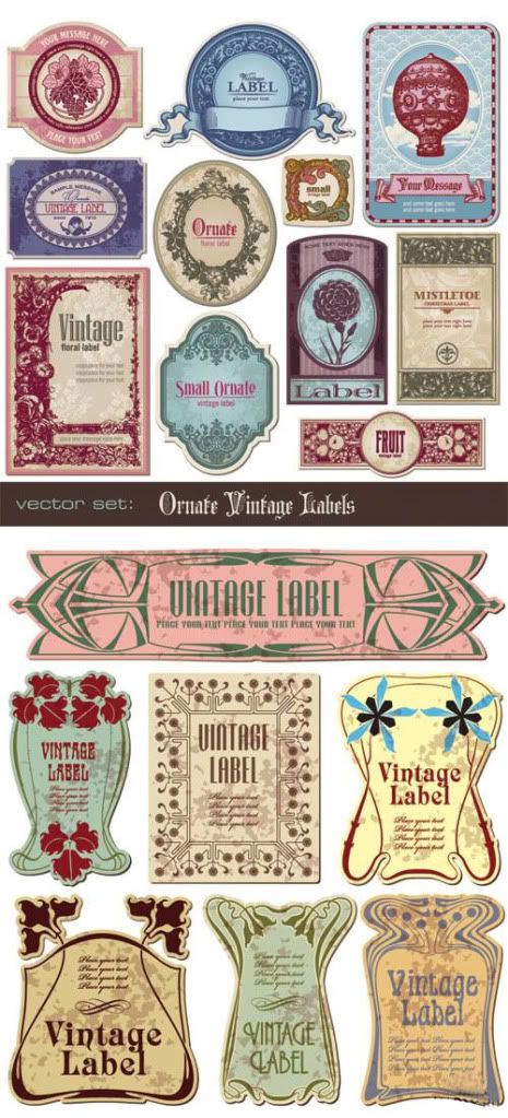 Stock vector - Vintage Labels 3