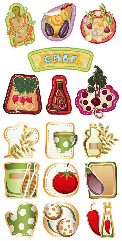 Stock Vector - Cooking icons set