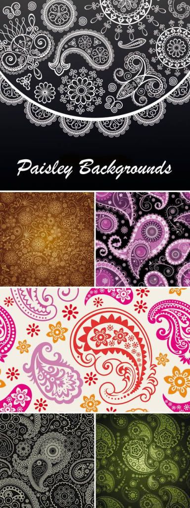 Stock vector - Abstract Paisley Backgrounds