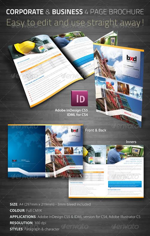 Graphicriver - Corporate & Business 4 Page Brochure