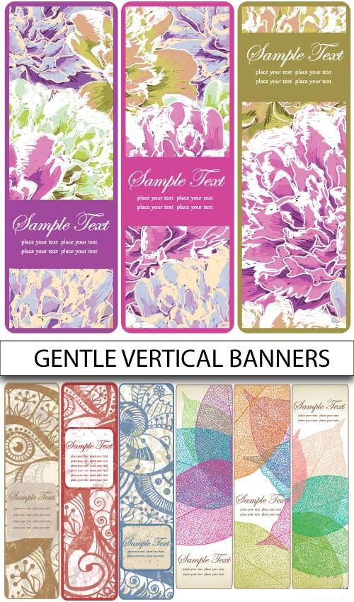 Stock Vectors - Gentle vertical banners