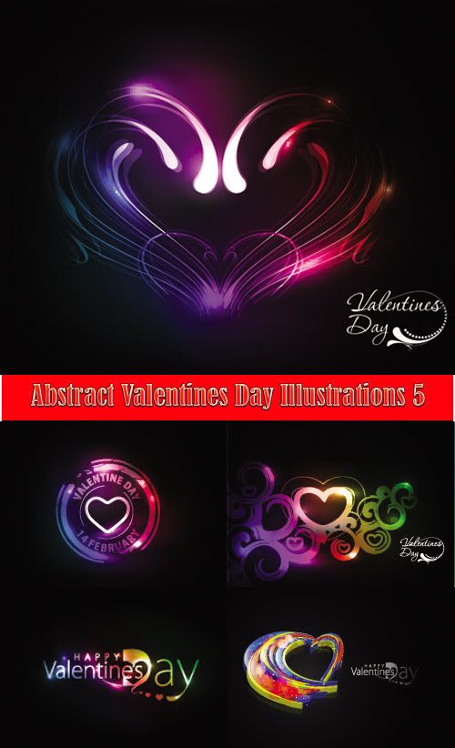 Stock Vectors - Abstract Valentines Day Illustrations