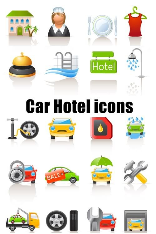 hotel icon. Stock vector - Car Hotel icons