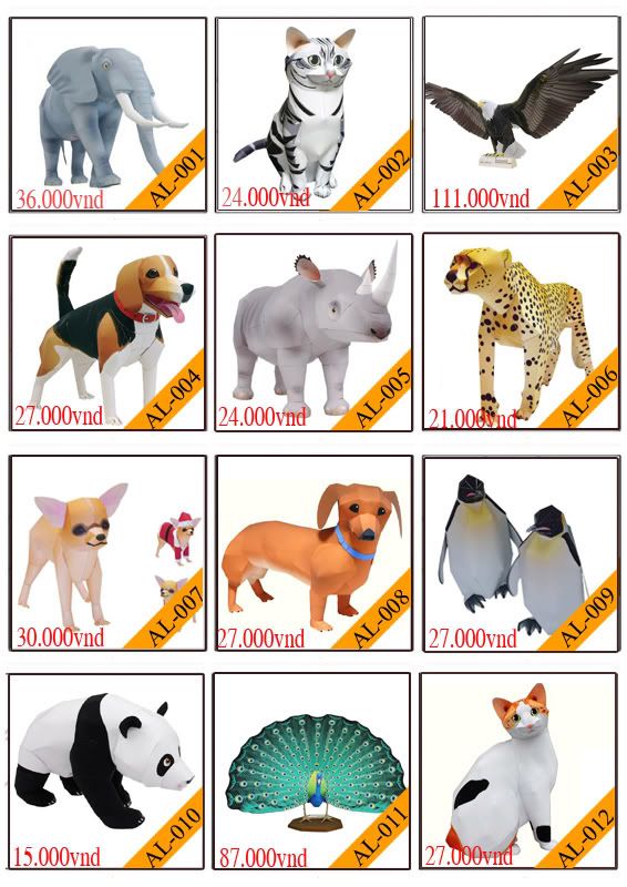 Bán mô hình giấy 3D chưa thành phẩm với 3,000 mẫu.