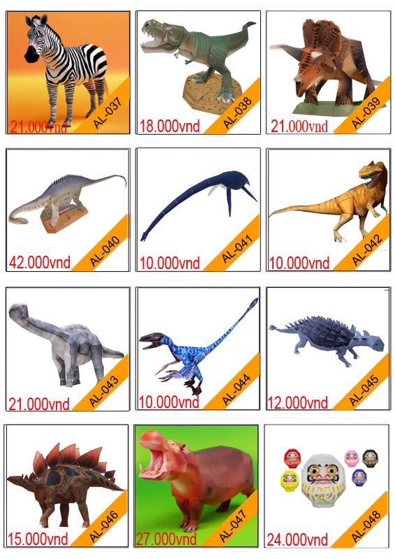 Bán mô hình giấy 3D chưa thành phẩm với 3,000 mẫu. - 3