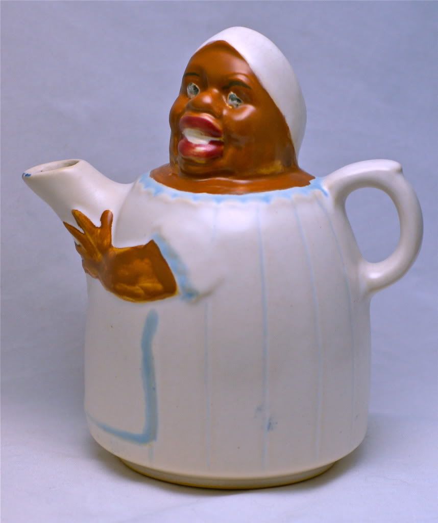   MARKED MAMMY 6 1/2 SYRUP PITCHER WELLER ARTIST MARK R CIRCA 1935