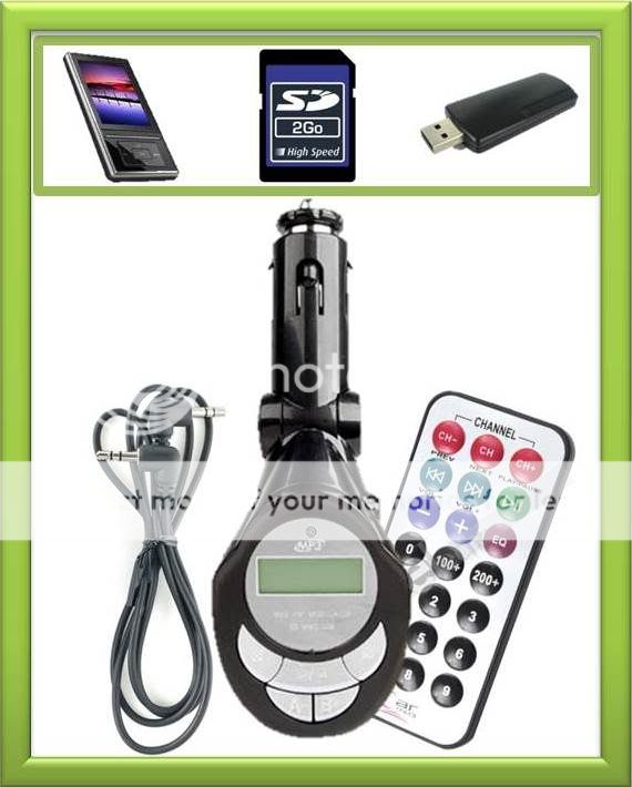 TRANSMETTEUR FM SD  MP4 CLE USB IPHONE IPOD CARTE