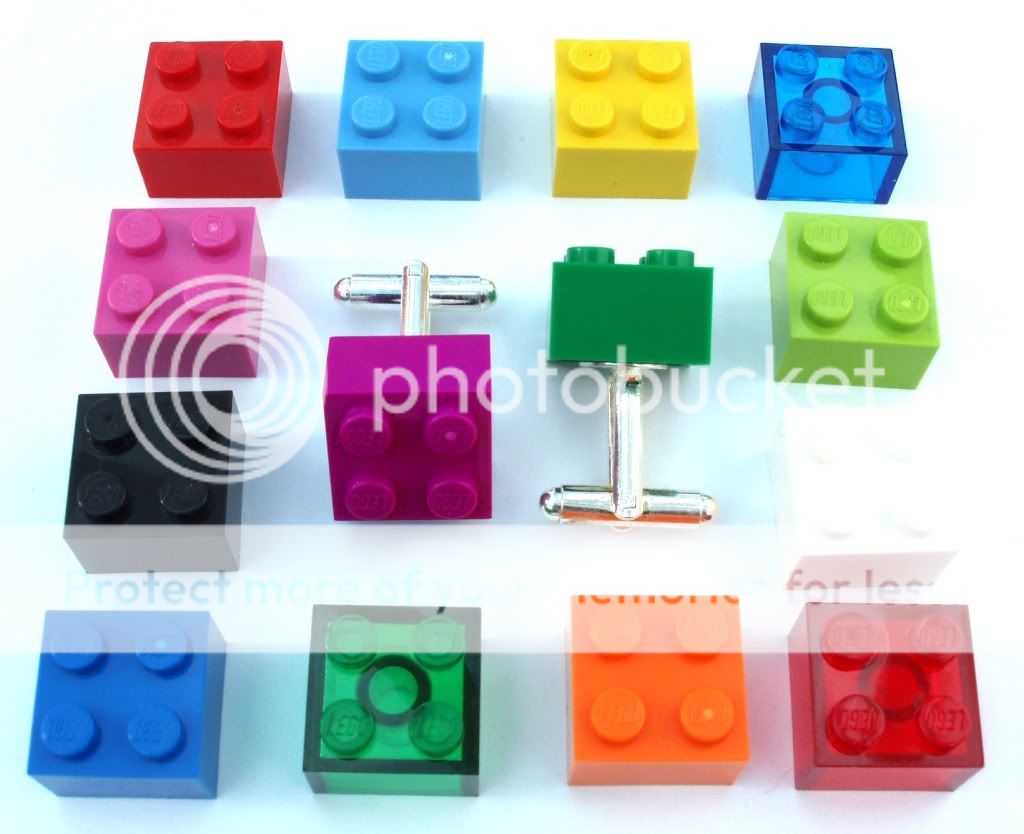 SALE Lego Brick Cufflinks Silver Plated 6 MTH GUARANTEE  
