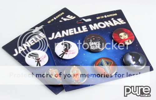 Janelle Monae 6x1.5" Round Custom Button Packs
