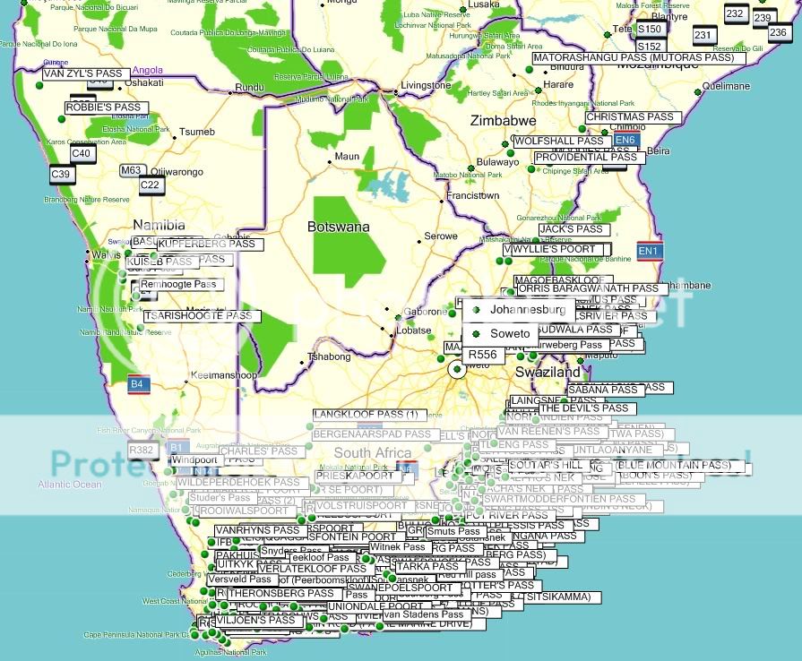 Mountain Passes on Mapsource